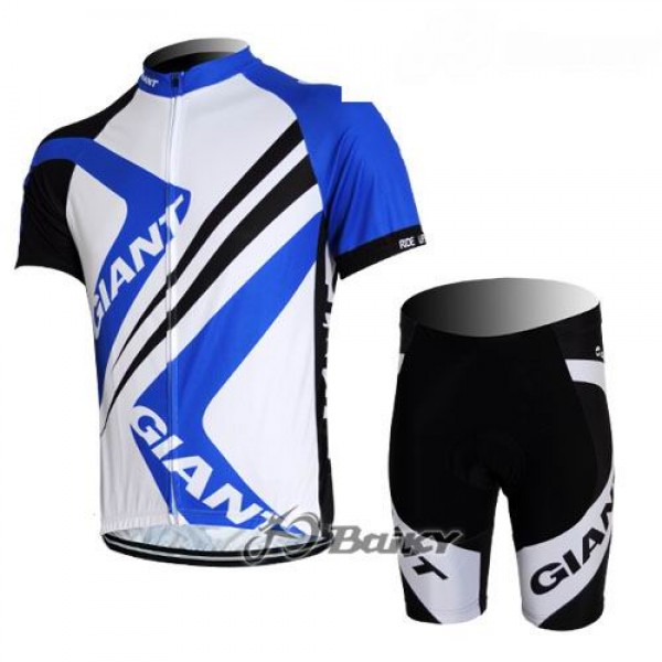 Giant Ride Life Radbekleidung Radtrikot Kurzarm und Fahrradhosen Kurz Weiß Blau Giant Ride Life Radbekleidung Radtrikot Kurzarm und Fahrradhosen Kurz Weiß Blau