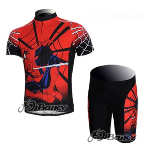 Spiderman Radbekleidung Radtrikot Kurzarm und Fahrradhosen Kurz Rot Spiderman Radbekleidung Radtrikot Kurzarm und Fahrradhosen Kurz Rot