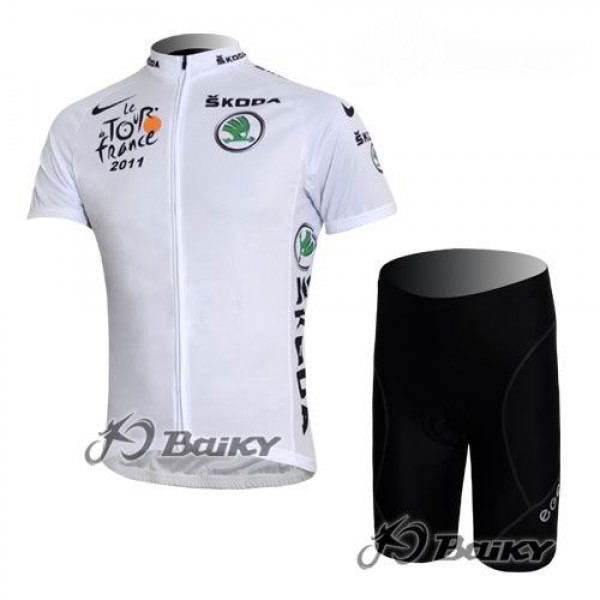 Tour de France 2011 Radbekleidung Radtrikot Kurzarm und Fahrradhosen Kurz Weißen Trikots Tour de France 2011 Radbekleidung Radtrikot Kurzarm und Fahrradhosen Kurz Weißen Trikots