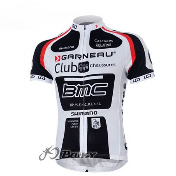 BMC Garneau Team Radtrikot Kurzarm Weiß