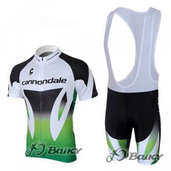 2012 Cannondale Fahrradbekleidung Satz Fahrradtrikot Kurzarm Trikot und Kurz Trägerhose Weiß
