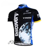 Discovery Channel Trek Pro Team Radtrikot Kurzarm Schwarz Blau