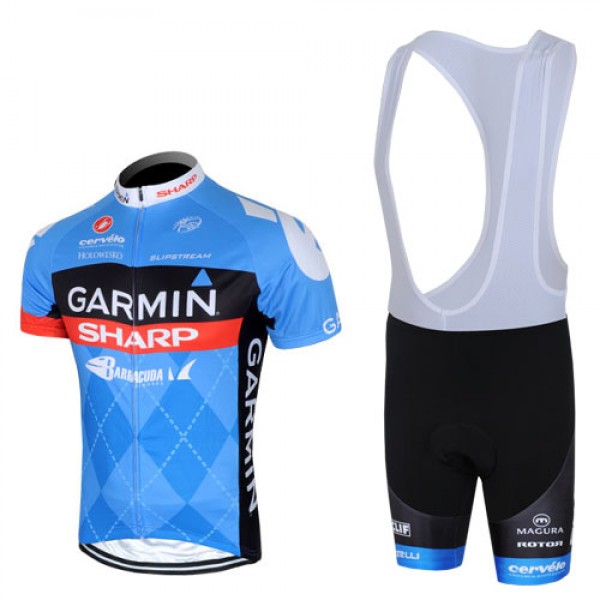 2013 Garmin Sharp Barracuda Cervelo Fahrradbekleidung Satz Fahrradtrikot Kurzarm Trikot und Kurz Trägerhose Blau 2013 Garmin Sharp Barracuda Cervelo Fahrradbekleidung Satz Fahrradtrikot Kurzarm Trikot und Kurz Trägerhose Blau