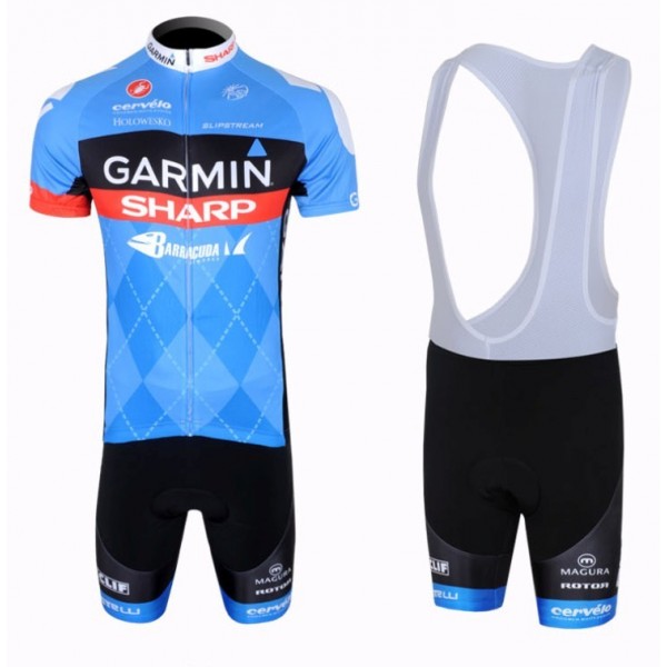 2013 Garmin Sharp Barracuda Cervelo Fahrradbekleidung Satz Fahrradtrikot Kurzarm Trikot und Kurz Trägerhose Blau 2013 Garmin Sharp Barracuda Cervelo Fahrradbekleidung Satz Fahrradtrikot Kurzarm Trikot und Kurz Trägerhose Blau