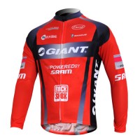 Giant Sram Pro Team Fahrradtrikot Langarm Rot Schwarz