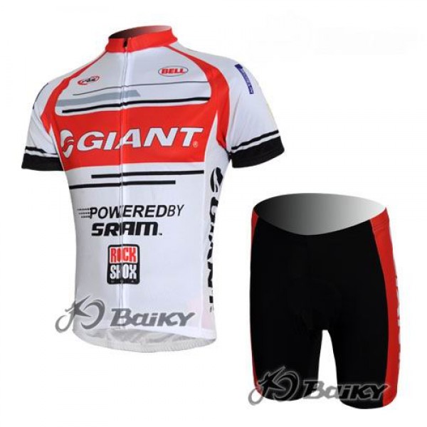 Giant Sram Pro Team Radtrikot Kurzarm Kurz Radhose Kits Rot Weiß Giant Sram Pro Team Radtrikot Kurzarm Kurz Radhose Kits Rot Weiß