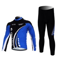 Giant kenda pro Fahrradbekleidung Radtrikot Satz Langarm und Lange Fahrradhose Schwarz Blau