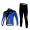Giant kenda pro Fahrradbekleidung Radtrikot Satz Langarm und Lange Fahrradhose Schwarz Blau
