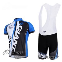 Giant Sram Pro Team Radtrikot Kurzarm Kurz Trägerhose Kits Weiß Blau Schwarz