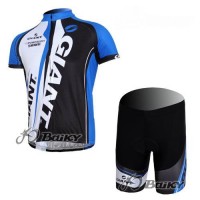 Giant Sram Pro Team Radtrikot Kurzarm Kurz Radhose Kits Weiß Blau Schwarz