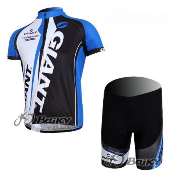 Giant Sram Pro Team Radtrikot Kurzarm Kurz Radhose Kits Weiß Blau Schwarz