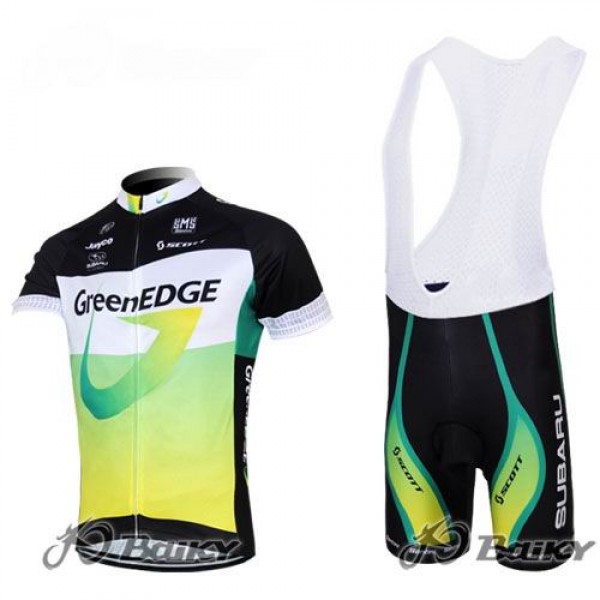 2012 Green Edge Fahrradbekleidung Satz Fahrradtrikot Kurzarm Trikot und Kurz Trägerhose Grün
