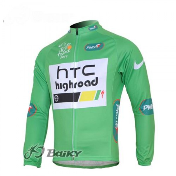 HTC-Highroad Pro Team Fahrradtrikot Langarm Grün