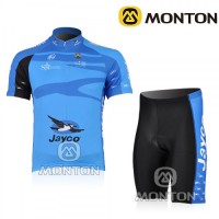 JAYCO Pro Team Radtrikot Kurzarm Kurz Radhose Kits Blau