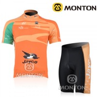 JAYCO Pro Team Radtrikot Kurzarm Kurz Radhose Kits Orange