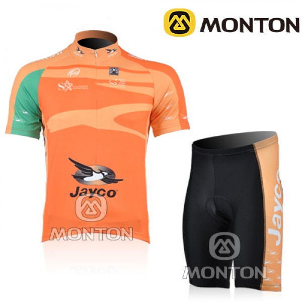 JAYCO Pro Team Radtrikot Kurzarm Kurz Radhose Kits Orange