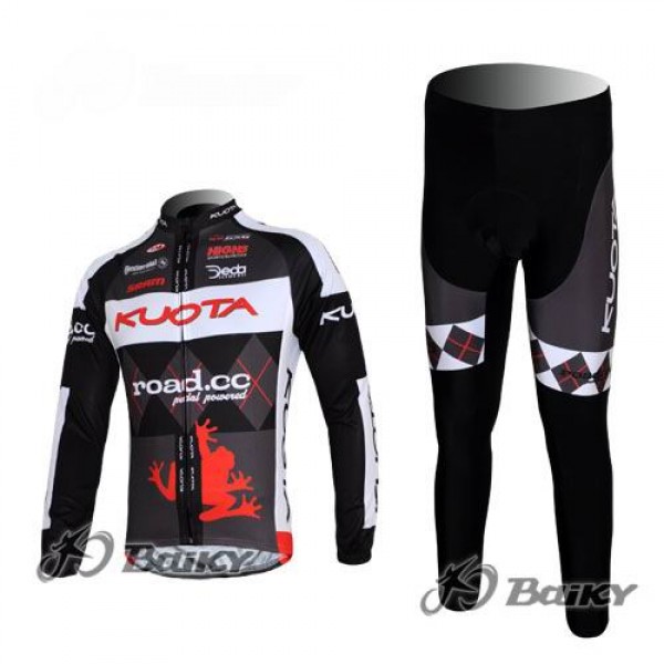 Kuota SRAM Road Pro Team Fahrradbekleidung Radtrikot Satz Langarm und Lange Fahrradhose Schwarz Weiß Kuota SRAM Road Pro Team Fahrradbekleidung Radtrikot Satz Langarm und Lange Fahrradhose Schwarz Weiß