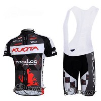 Kuota SRAM Road Pro Team Radtrikot Kurzarm Kurz Trägerhose Kits Schwarz Weiß