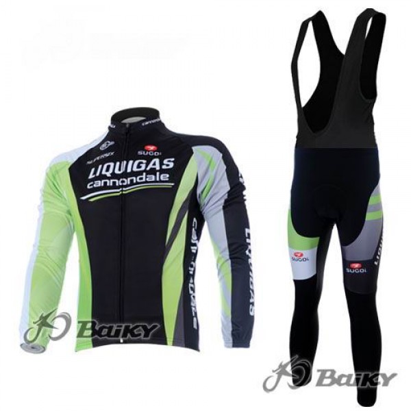 Liquigas Cannondale Pro Team Fahrradbekleidung Radtrikot Satz Langarm und Lange Trägerhose Schwarz Grün Liquigas Cannondale Pro Team Fahrradbekleidung Radtrikot Satz Langarm und Lange Trägerhose Schwarz Grün