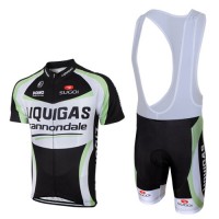 2012 Liquigas Cannondale Pro Team Fahrradbekleidung Satz Fahrradtrikot Kurzarm Trikot und Kurz Trägerhose Schwarz