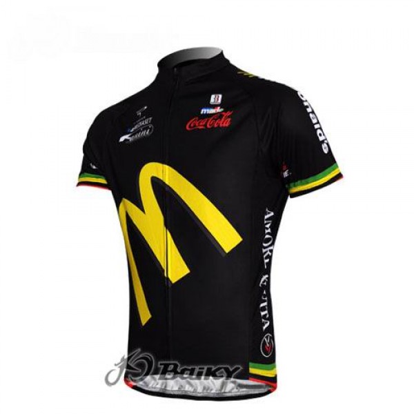McDonald Legea Pro Team Radtrikot Kurzarm Schwarz
