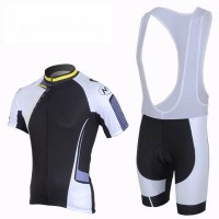 2013 Northwave Fahrradbekleidung Satz Fahrradtrikot Kurzarm Trikot und Kurz Trägerhose Schwarz Weiß