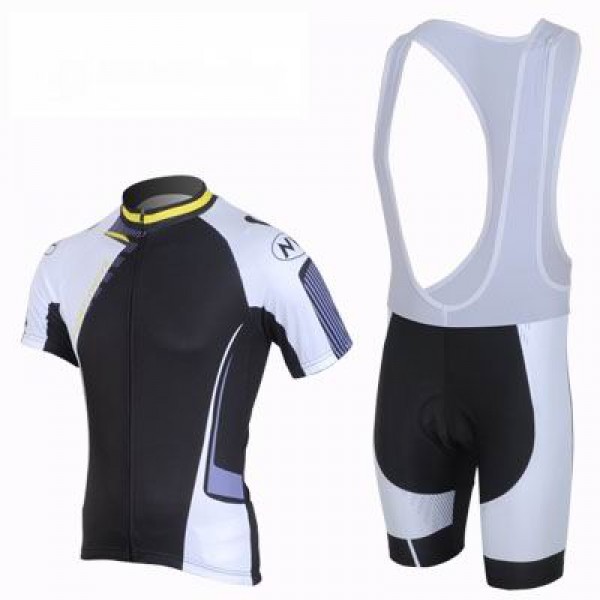 2013 Northwave Fahrradbekleidung Satz Fahrradtrikot Kurzarm Trikot und Kurz Trägerhose Schwarz Weiß