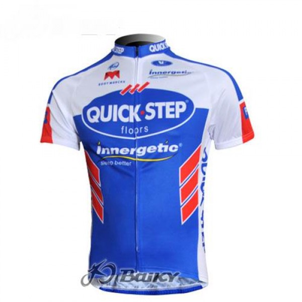 Omega Pharma-Quick Step innergetic Radtrikot Kurzarm Blau Weiß
