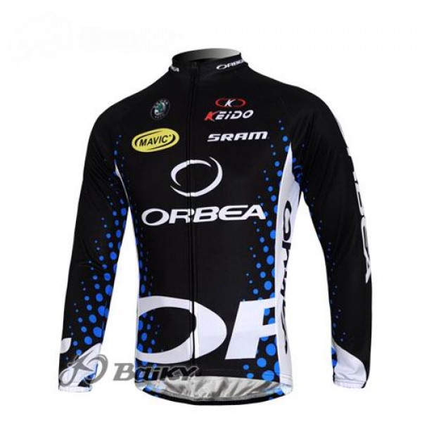 Orbea Pro Team Fahrradtrikot Langarm Schwarz Blau