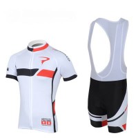 2013 Pinarello Fahrradbekleidung Satz Fahrradtrikot Kurzarm Trikot und Kurz Trägerhose Weiß