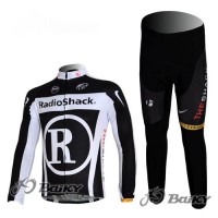 RadioShack Trek Nissan Fahrradbekleidung Radtrikot Satz Langarm und Lange Fahrradhose Schwarz