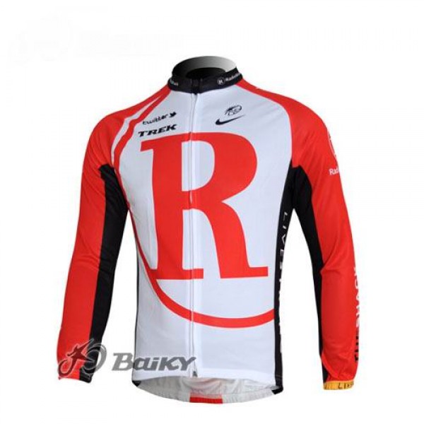RadioShack Trek Fahrradtrikot Langarm Rot