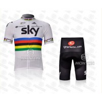 2012 SKY UCI Team Radbekleidung Radtrikot Kurzarm und Fahrradhosen Kurz