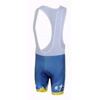 2013 Saxo Bank Tinkoff Pro Team Kurz Trägerhose Blau Gelb