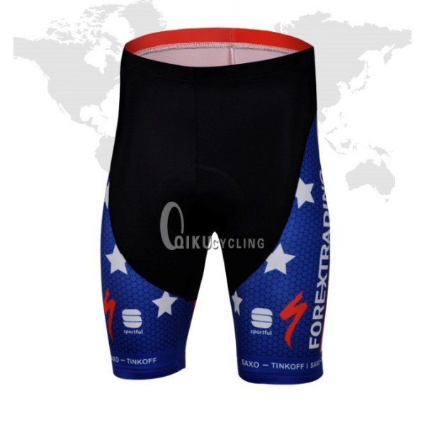 2013 Saxo Bank Tinkoff USA Champion Kurz Radhose Blau Weiß Rot