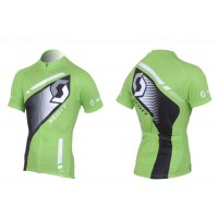 2013 Scott Racing Fahrradbekleidung Satz Fahrradtrikot Kurzarm Trikot und Kurz Trägerhose Grün Schwarz