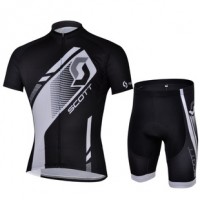 2013 Scott Racing Radtrikot Kurzarm und Kurz Radhose Kits Schwarz