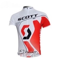 Scott Racing Team Radtrikot Kurzarm Weiß Rot