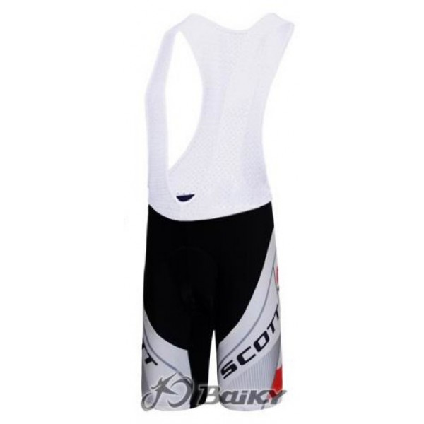 Scott Racing Team Kurz Trägerhose Weiß Rot