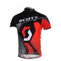 Scott Racing Team Radtrikot Kurzarm Schwarz Rot