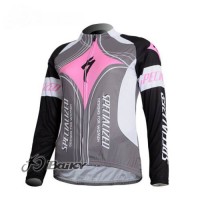 Specialized Pro Team S-Works Fahrradtrikot Langarm Rosa Grau Damen