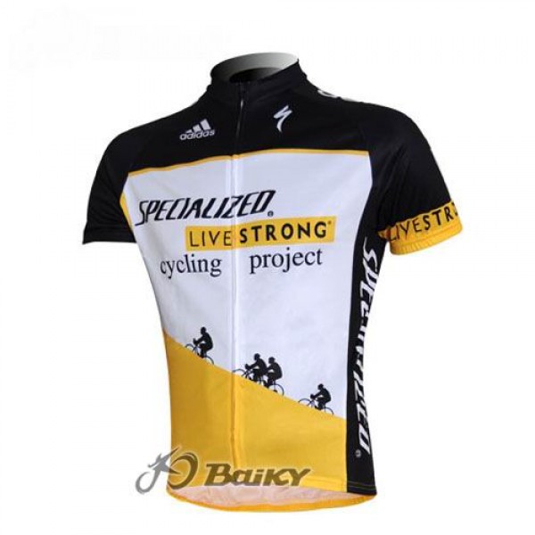 Specialized Livestrong Radtrikot Kurzarm Weiß Gelb
