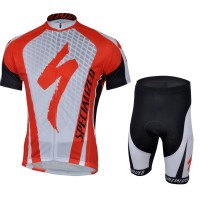 2013 Specialized Radtrikot Kurzarm und Kurz Radhose Kits Weiß Rot Schwarz