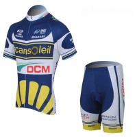 2013 Vacansoleil-DCM Pro Team Radtrikot Kurzarm und Kurz Radhose Kits Blau