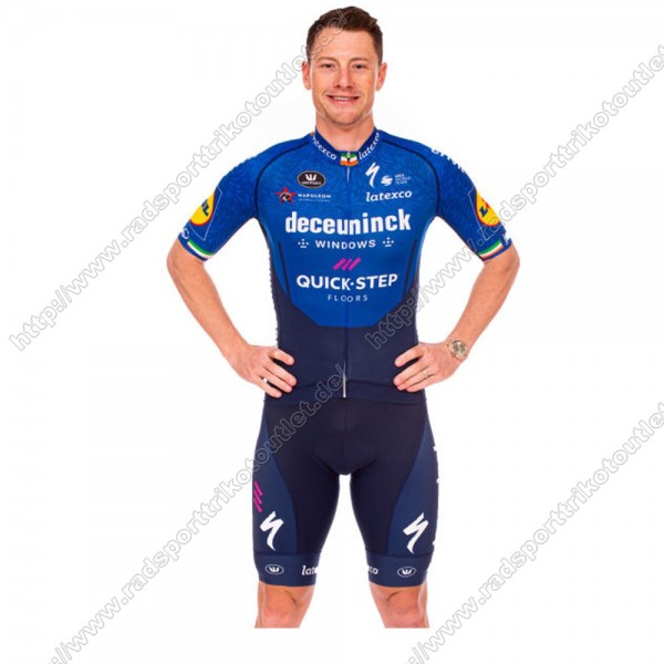 Profiteams Deceuninck quick step Irish 2021 Fahrradbekleidung Satz Radtrikot Kurzarm+Radho