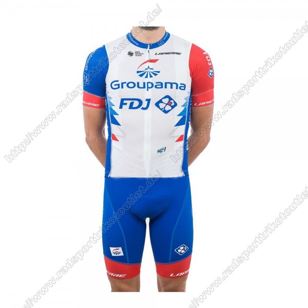 Profiteams Groupama Fdj 2021 Fahrradbekleidung Satz Radtrikot Kurzarm+Radho