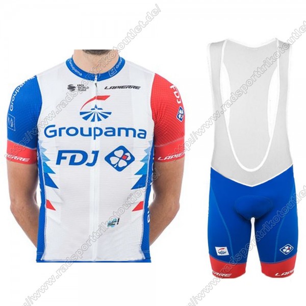 Profiteams Groupama Fdj 2021 Radbekleidung Satz Trikot Kurzarm+Trägerhosen Set Outl
