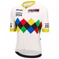 Radtrikot Herren Santini UCI Gravel Weltmeisterschaft trikot Flandern 2024-Weiss Radtrikot Herren Santini UCI Gravel Weltmeisterschaft trikot Flandern 2024-Weiss