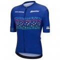 Radtrikot Herren Zurich 2024 Santini UCI Masters Weltmeister trikot-Blau Radtrikot Herren Zurich 2024 Santini UCI Masters Weltmeister trikot-Blau
