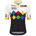 Radtrikot Herren Santini UCI Gravel Weltmeisterschaft trikot Flandern 2024-Schwarz Radtrikot Herren Santini UCI Gravel Weltmeisterschaft trikot Flandern 2024-Schwarz